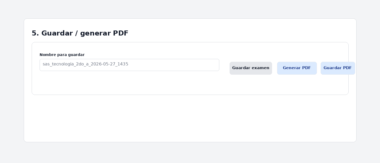 Guardar y generar PDF